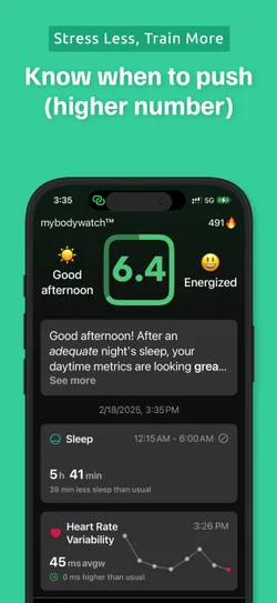MyBodyWatch high performance readiness